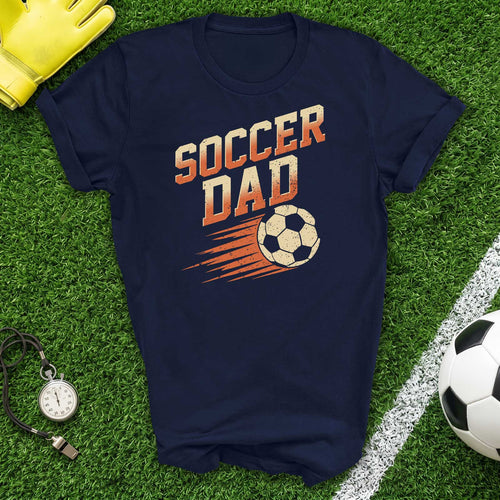 Soccer Dad T-Shirt Retro Vintage Soccer Ball Graphic Tee for Proud Parents
