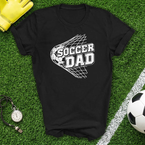 Soccer Dad T-Shirt Vintage Goal Net Graphic Tee for Sports Parents
